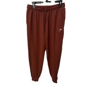 Gymshark | Training Joggers Pants High Rise Sweatpants Cherry Brown Size Medium